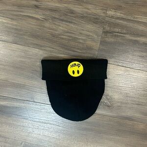 RESERVED!! Drew house Black Beanie with Yellow Smiley Logo